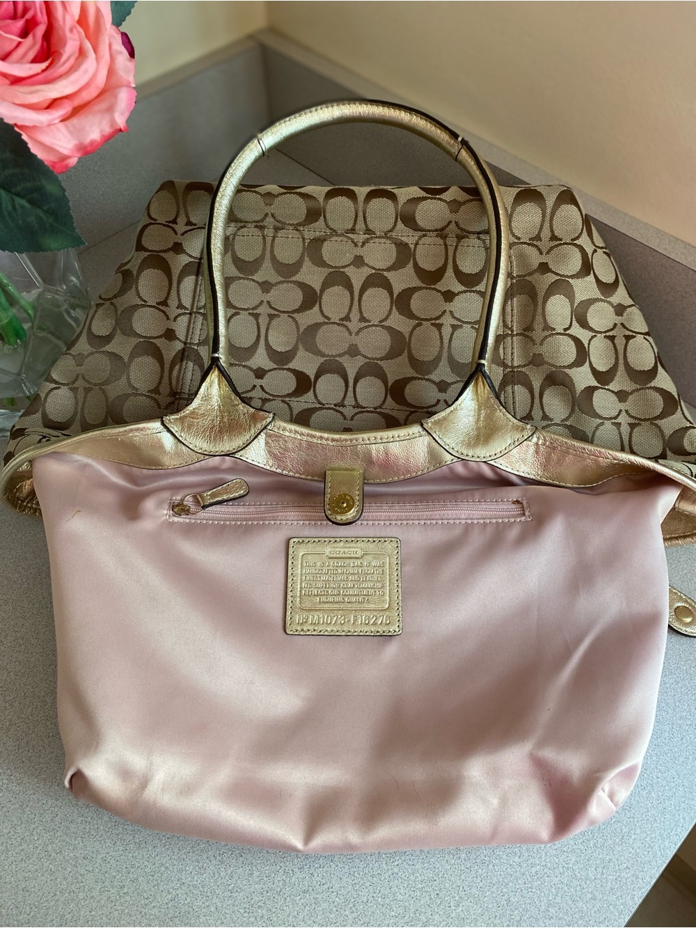 Coach Vintage Y2K Bleecker Floral Signature Applique Tote - Picture 11 of 16